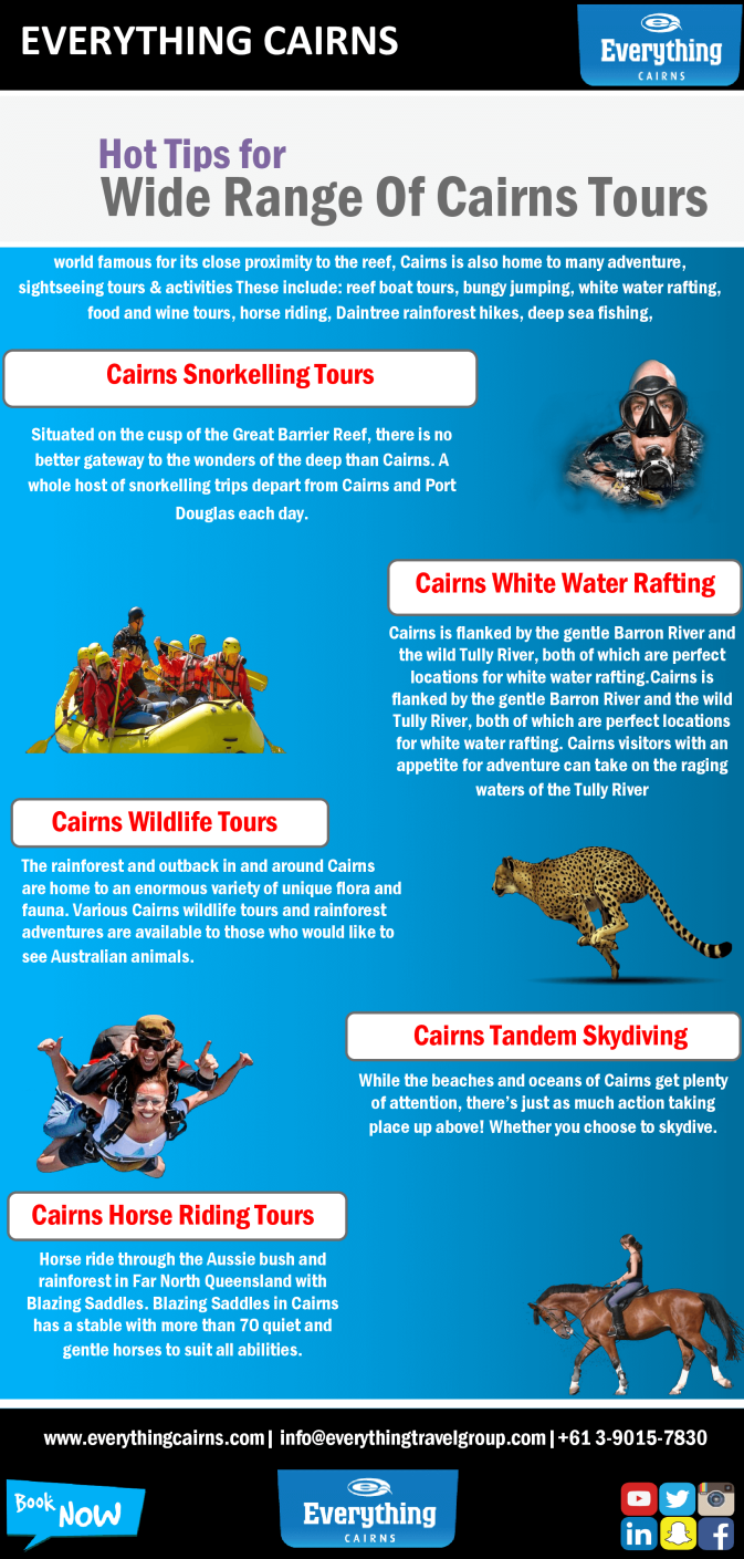 Hot Tips for Wide Range Of Cairns Tours